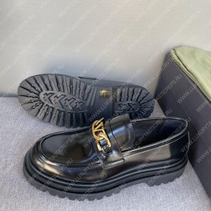 VALENTINO VLOGO CHAIN LOAFER BLACK 3Y2S0G - Image 3