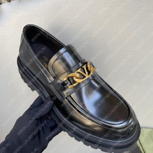 VALENTINO VLOGO CHAIN LOAFER BLACK 3Y2S0G - Image 4