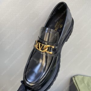VALENTINO VLOGO CHAIN LOAFER BLACK 3Y2S0G - Image 5