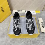 FENDI KNIT SNEAKERS BLACK AND WHITE 7E1254