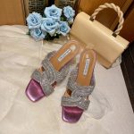 AQUAZZURA GATSBY MULE 75 PURPLE GASMIDM1