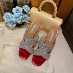 AQUAZZURA GATSBY MULE 75 RED GASMIDM1