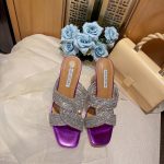AQUAZZURA GATSBY MULE 75 PURPLE GASMIDM1