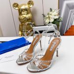 AQUAZZURA CELESTE SANDAL 105 SILVER CELHIGS0