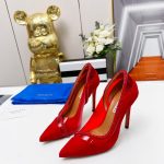 AQUAZURRA TRES MONDAINE DECOLLETE SUEDE PUMPS RED TDCHIGP0