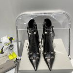 BALENCIAGA WOMEN'S CAGOLE 90MM BOOTIE BLACK 694379WA