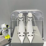 BALENCIAGA WOMEN'S CAGOLE 90MM BOOTIE WHITE 694379WA