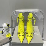 BALENCIAGA WOMEN'S CAGOLE 90MM BOOTIE YELLOW 694379WA