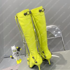 BALENCIAGA WOMEN'S CAGOLE 90MM BOOT OPTIC YELLOW 694395WA - Image 7