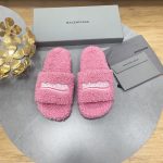 BALENCIAGA FURRY SLIDE PINK 654261W2B411090