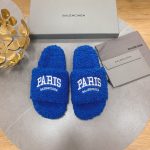 BALENCIAGA FURRY SLIDE DARK BLUE 654261W2B411090