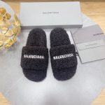 BALENCIAGA FURRY SLIDE BLACK 654261W2B411090