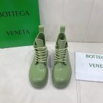 BOTTEGA VENETA LUG LACE-UP ANKLE BOOT GREEN 730224VBS