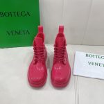 BOTTEGA VENETA LUG LACE-UP ANKLE BOOT PINK 730224VBS