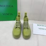 BOTTEGA VENETA LUG LACE-UP ANKLE BOOT GREEN 730224VBS