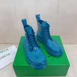 BOTTEGA VENETA LUG LACE-UP ANKLE BOOT BLUE 730224VBS