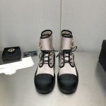 CHANEL ANKLE BOOTS ROSE GOLD G36424