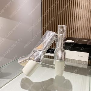 CHANEL BOOTS SILVER G40099 - Image 6