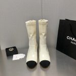 CHANEL BOOTS WHITE G39736