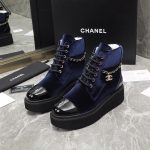 CHANEL ANKLE BOOTS BLUE G38514