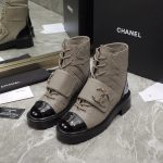 CHANEL ANKLE BOOTS DARK BEIGE G38514