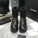 CHANEL SNOW BOOTS BLACK G39393