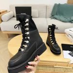 CHANEL COMBAT BOOTS BLACK G39162