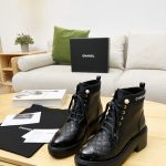CHANEL ANKLE BOOTS BLACK G38514