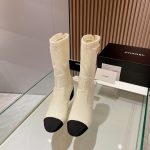 CHANEL BOOTS WHITE G39736