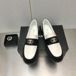 CHANEL LOAFERS BLACK AND WHITE G39697