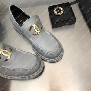 CHANEL LOAFERS GREY G39000 - Image 4
