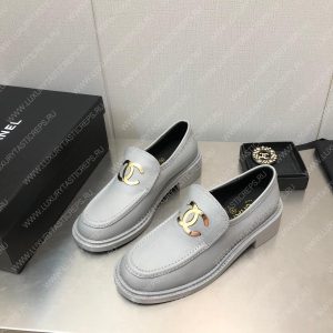 CHANEL LOAFERS GREY G39000 - Image 6