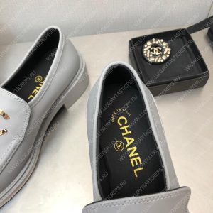 CHANEL LOAFERS GREY G39000 - Image 8