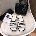 CHANEL MULES WHITE G40118