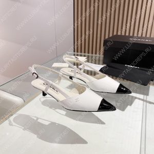 CHANEL SLINGBACKS WHITE G39537 - Image 3