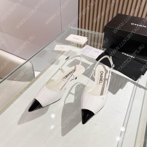 CHANEL SLINGBACKS WHITE G39537 - Image 4