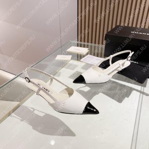 CHANEL SLINGBACKS WHITE G39537 - Image 6