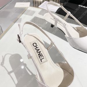 CHANEL SLINGBACKS WHITE G39537 - Image 8