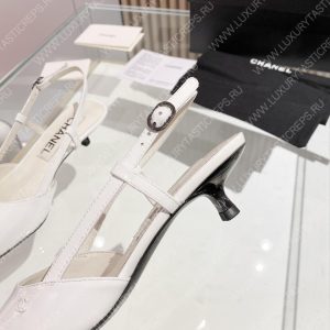 CHANEL SLINGBACKS WHITE G39537 - Image 9