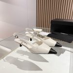 CHANEL SLINGBACKS WHITE G39537