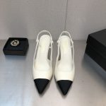 CHANEL SLINGBACKS WHITE G31318
