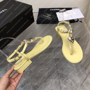 CHANEL SANDALS YELLOW G39674 - Image 4