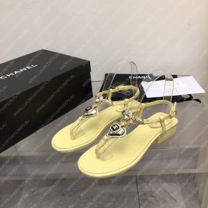 CHANEL SANDALS YELLOW G39674 - Image 5