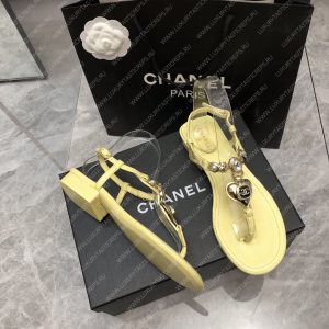 CHANEL SANDALS YELLOW G39674 - Image 6