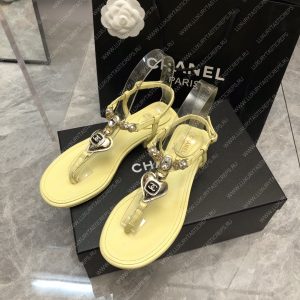 CHANEL SANDALS YELLOW G39674 - Image 8