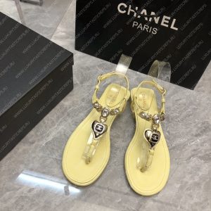 CHANEL SANDALS YELLOW G39674 - Image 9