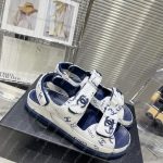 CHANEL SANDALS BLUE AND WHITE G35927