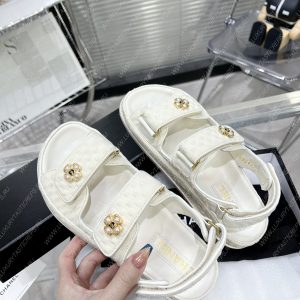 CHANEL SANDALS WHITE G35927 - Image 4