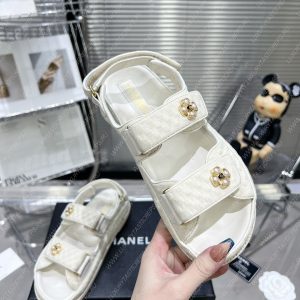 CHANEL SANDALS WHITE G35927 - Image 5