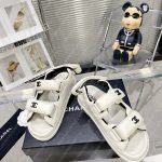 CHANEL SANDAL WHITE G35927